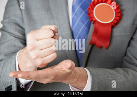 Close Up Of Politician Making Passionate Speech Stock Photo