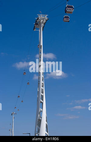 The Emirates Air-line from North Greenwich to Royal Victoria Docks, London, SE10, England Stock Photo