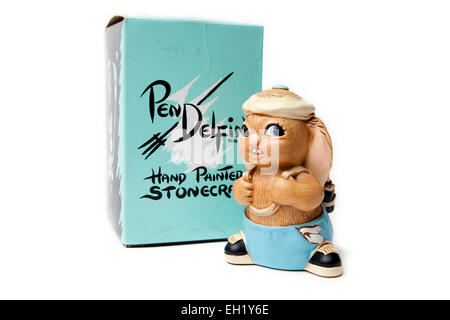 Pendelfin pottery 'Rambler' figurine and box.. Stock Photo