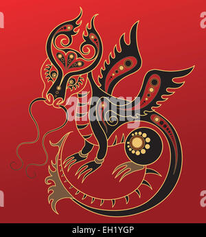 Chinese horoscope. Year of the Dragon Stock Photo