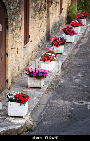 France, Dordogne, Perigord Noir, Dordogne Valley, Domme, labelled Most Beautiful Villages in France Stock Photo