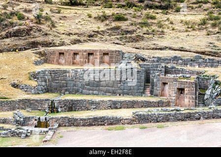 Ancient Incan Ruins of Tambomachay near Cuzco, Peru Stock Photo
