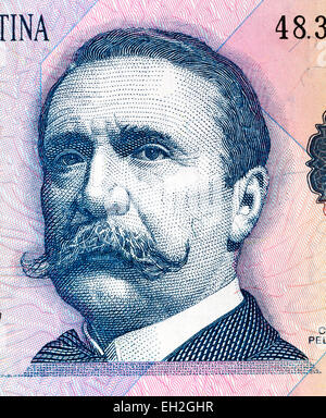 Carlos Pellegrini from 1 peso banknote, Argentina, 1992 Stock Photo