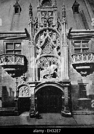 One of the first autotype prints, Porte du Palais Ducal gate, historic photograph, 1884, Nancy, France, Europe Stock Photo