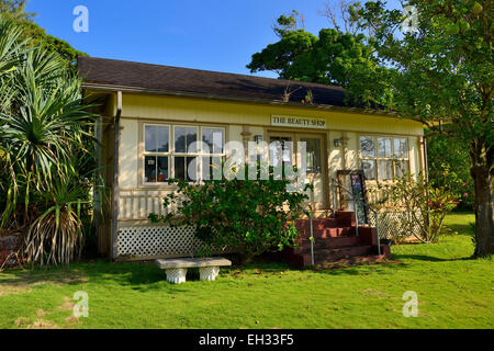 Kilohana Plantation Beauty Shop, Lihue, Kauai, Hawaii, USA Stock Photo