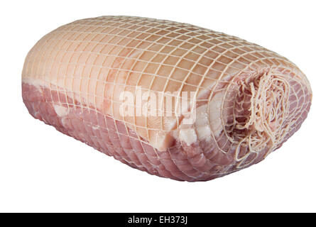 Picture of a raw wrapped pork roast Stock Photo
