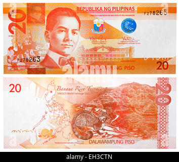 Philippines 20 Twenty Piso Bank Note Stock Photo - Alamy