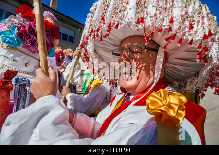 Pejanda, Cantabria, Spain. 9th Mar, 2014. Participant characterized as 'zamarron' in the ancestral carnival in Polaciones Valley, Cantabria, Spain. © Celestino Arce/ZUMAPRESS.com/Alamy Live News Stock Photo