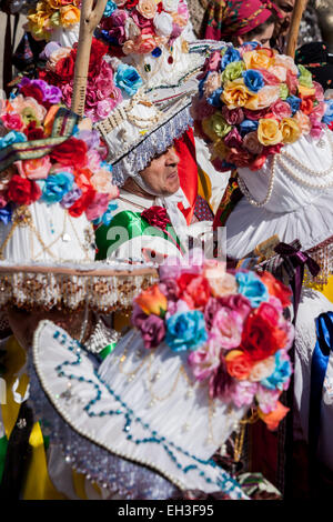 Pejanda, Cantabria, Spain. 9th Mar, 2014. Participants characterized as 'zamarrones' dancing in the ancestral carnival in Polaciones Valley, Cantabria, Spain. © Celestino Arce/ZUMAPRESS.com/Alamy Live News Stock Photo