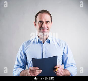 Successful businessman being happy Stock Photo