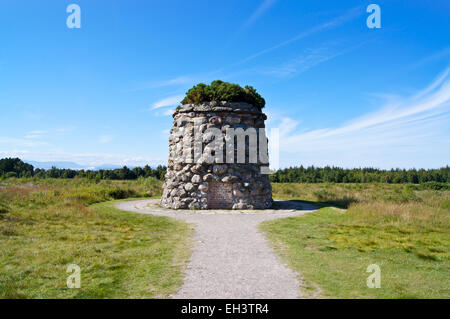 Memorial cairn by Duncan Forbes, 1881, Culloden battlefield, Inverness, Scotland Stock Photo