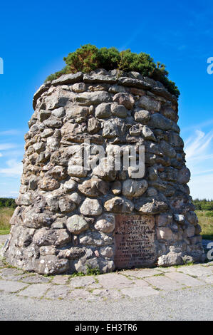 Memorial cairn by Duncan Forbes, 1881, Culloden battlefield, Inverness, Scotland Stock Photo