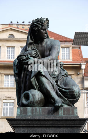 Archduke Johann Fountain, allegorical representation of the river Sann, Hauptplatz square, Graz, Styria, Austria Stock Photo