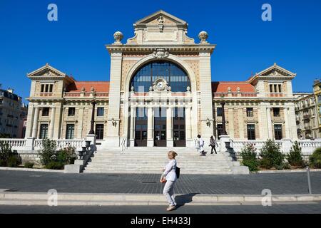 France, Alpes Maritimes, Nice, district Liberation, former Gare du Sud (Southern Railway Station) now a multimedia library Stock Photo