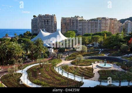 Principality of Monaco, Fontvieille, Princess Grace Rose Garden Stock Photo
