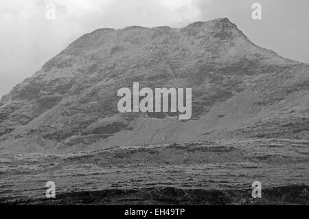 Snowstorm approaching Sgorr Tuath Stock Photo