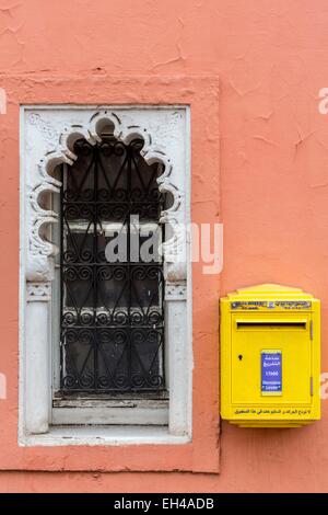 Morocco, High Atlas, Marrakech, imperial city, medina listed as World Heritage by UNESCO, letter box Stock Photo