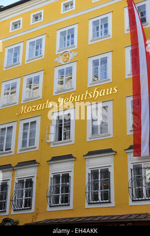 Wolfgang Amadeus Mozart Birthplace House in Salzburg, Austria Stock ...