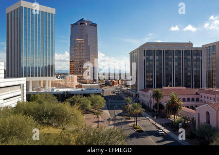 Looking downtown, Tucson, Arizona Stock Photo