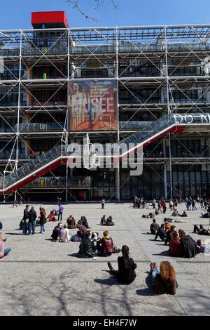 France, Paris, Georges Pompidou Museum Stock Photo