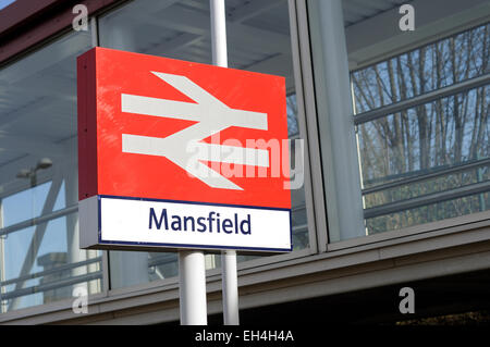 Mansfield Bus And Railway Station ( Robin Hood line ). Stock Photo