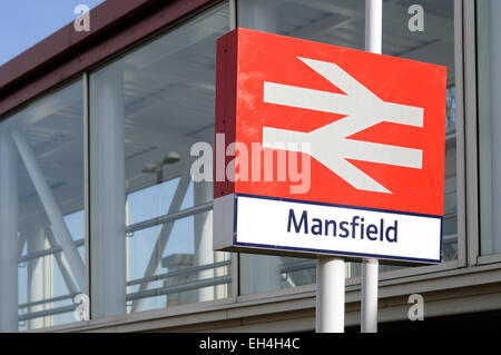 Mansfield Bus And Railway Station ( Robin Hood line ). Stock Photo