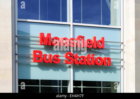 Mansfield Bus And Railway Station ( Robin Hood line ). Stock Photo