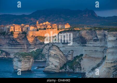 France, Corse du Sud, Bonifacio, Bonifacio cliff, the sand grain Stock Photo