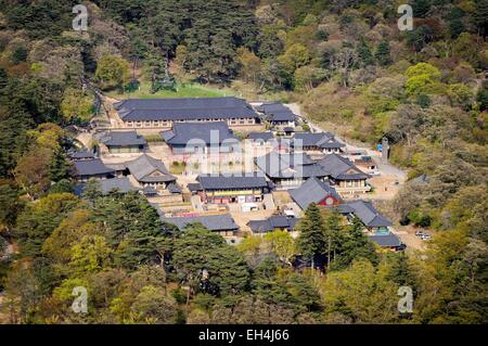 South Korea, South Gyeongsang Province (Gyeongsangnam-do), Gayasan, general view of the buddhist temple of Haeinsa listed as World Heritage by UNESCO Stock Photo