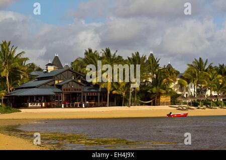 Mauritius, South West Coast, Savanne District, Hotel beach Heritage Awali Golf and Spa Resort Bel Ombre Stock Photo