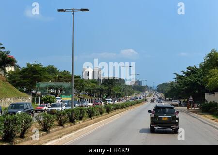 Gabon, Libreville, boulevard Triomphal El Hadj Omar Bongo Stock Photo