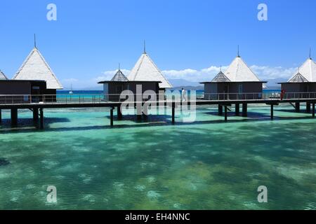 France, New Caledonia, Southern Province, off Noumea, nature reserve island Master, Lagoon listed as World Heritage by UNESCO Hotel Escapade Stock Photo