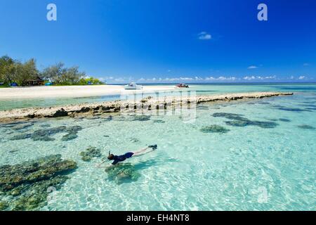 France, New Caledonia, Southern Province, off Noumea, nature reserve island Laregnere Lagoon listed as World Heritage by UNESCO Stock Photo