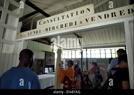 Gabon, Moyen-Ogooue Province, Lambarene, the former Albert Schweitzer Hospital now a museum, the Grand Pharmacy (polyclinic), the consulting room Stock Photo