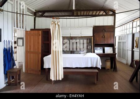 Gabon, Moyen-Ogooue Province, Lambarene, the former Albert Schweitzer Hospital now a museum, the Grand Pharmacy (polyclinic), the consulting room Stock Photo