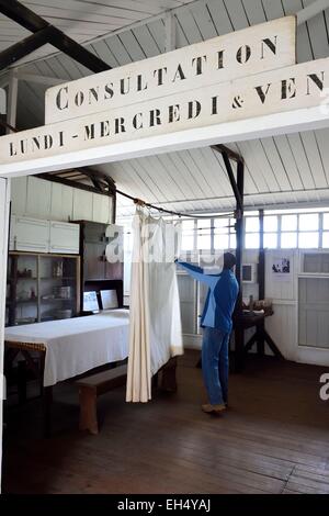 Gabon, Moyen-Ogooue Province, Lambarene, the former Albert Schweitzer Hospital now a museum, the Grand Pharmacy (polyclinic), the consulting room Stock Photo