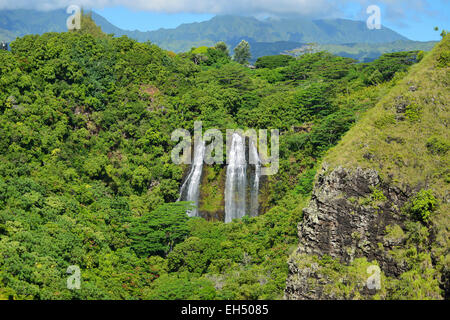 Opaeka'a Falls in Wailua River State Park, Kauai, Hawaii, USA Stock Photo