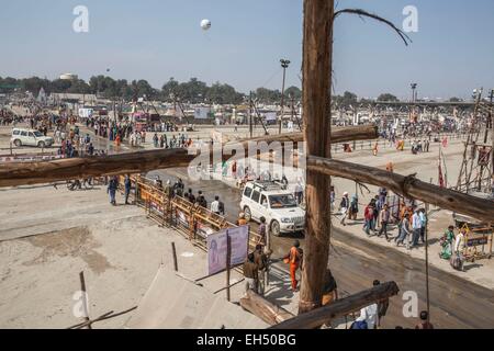 India, Uttar Pradesh state, Allahabad, Kumbh Mela biggest gathering in the world in January 2013 Stock Photo