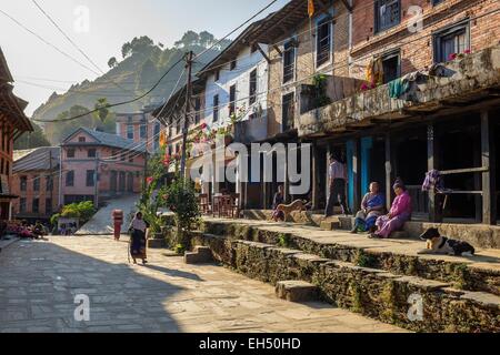 Nepal, Gandaki zone, Bandipur, a 18th century Newar traditionnal village Stock Photo