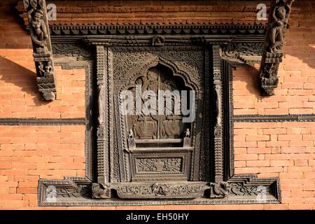 Nepal, Gandaki zone, Gorkha, one of the starting points of the Manaslu Circuit, Gorkha Palace (Former Royal Palace), Newar architecture Stock Photo