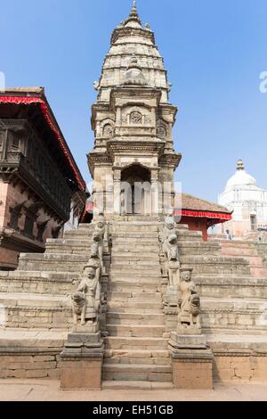 Nepal, Kathmandu valley listed as World Heritage by UNESCO, Bagmati Zone, Bhaktapur, listed as World Heritage by UNESCO, Siddhi Lakshmi temple Stock Photo