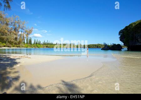 France, New Caledonia, Isle of Pines, Kanumera Bay Lagoon listed as World Heritage by UNESCO Stock Photo