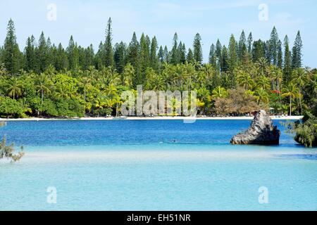 France, New Caledonia, Isle of Pines, Kanumera Bay Lagoon listed as World Heritage by UNESCO Stock Photo