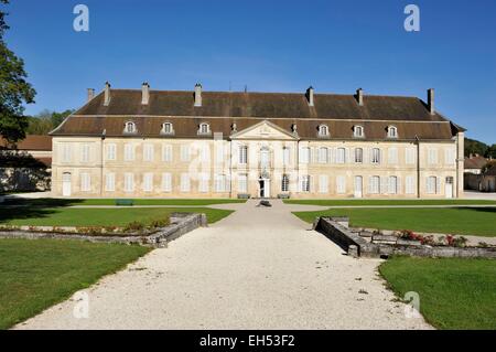 France, Haute Marne, Auberive, Auberive Abbey founded in 1135, overlooking the west side Stock Photo