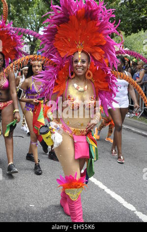 Scenes from the 2014 West Indies Day Parade Featuring: Atmosphere Where: Manhattan, New York, United States When: 01 Sep 2014 Stock Photo