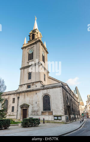 St Lawrence Jewry next Guildhall is a a Christopher Wren church in the City of London and official church of the Lord Mayor Stock Photo