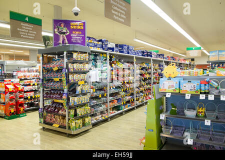 interior of an australian woolworths supermarket store in mona vale,Sydney,Australia Stock Photo