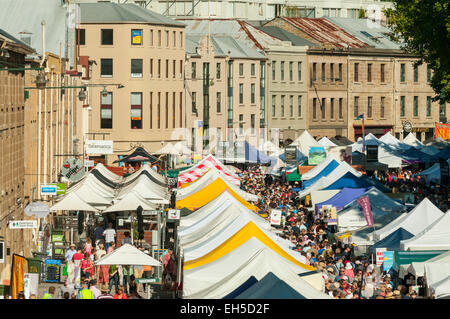 Salamanca Market, Hobart, Tasmania, Australia Stock Photo