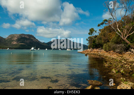 The Hazards from Coles Bay, Freycinet NP, Tasmania, Australia Stock Photo