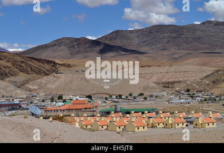 View of San Antonio de los Cobres. The town stands at 3775 meters above sea level, being one of the highest elevations of any ci Stock Photo